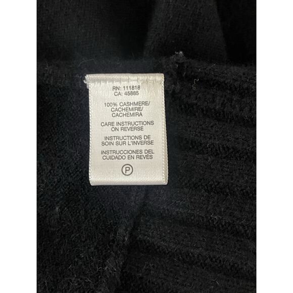 Michael Kors 100% Cashmere Navy Blue Open Cardigan Sweater 3/4 Sleeves - Picture 6 of 6